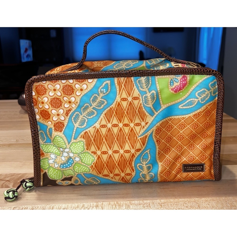 Stephanie Johnson Cosmetic/Travel‎ Bag , Multicolor, Vibrant, Floral, Makeup